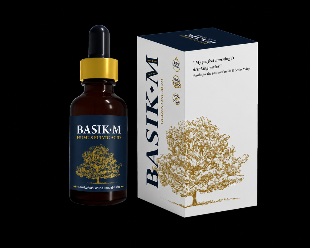 BASIK M Humus Fulvic Acid Bottle and Box